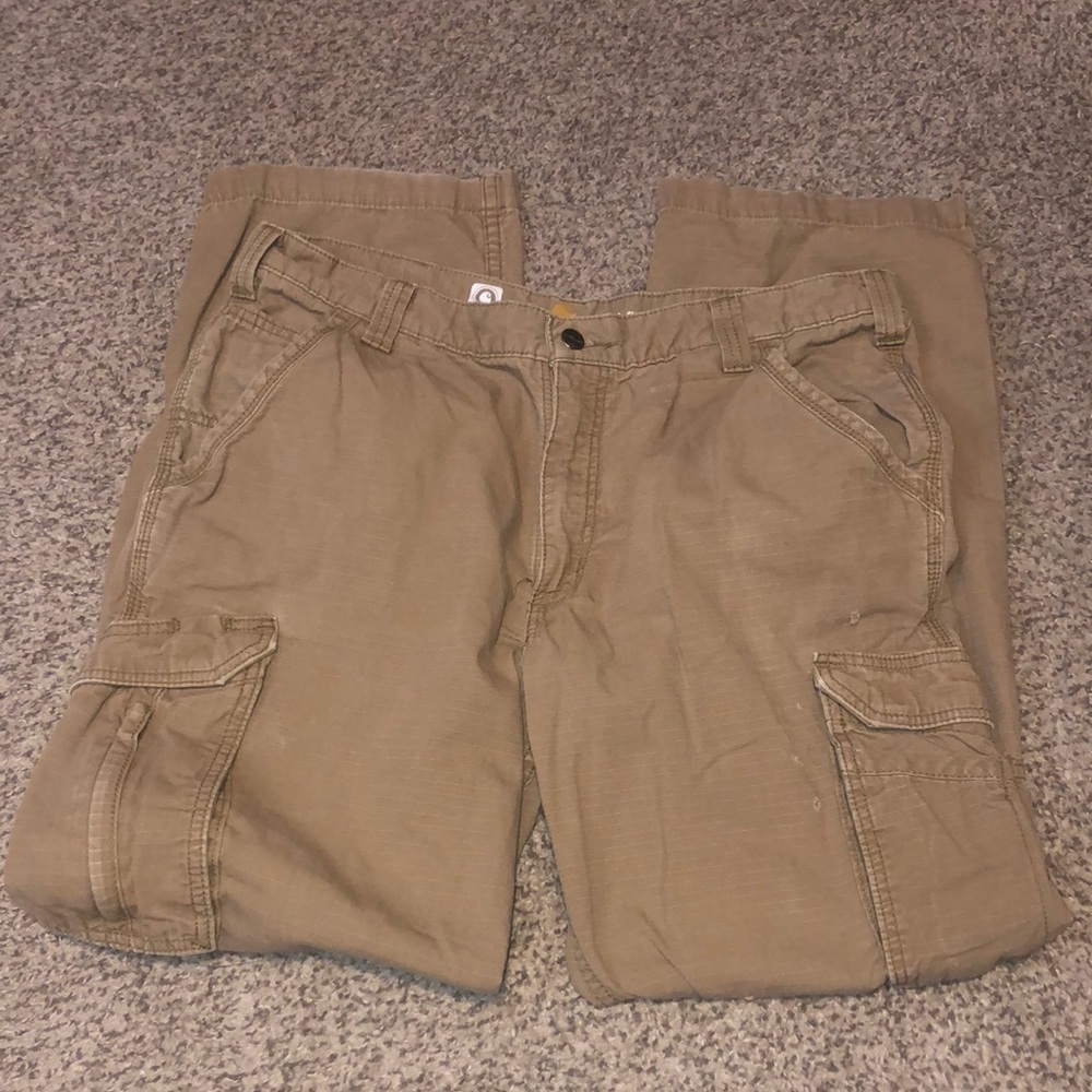 Carhartt Force 101148257 Cargo Pants Mens Ripstop Brown Workwear Carpenter